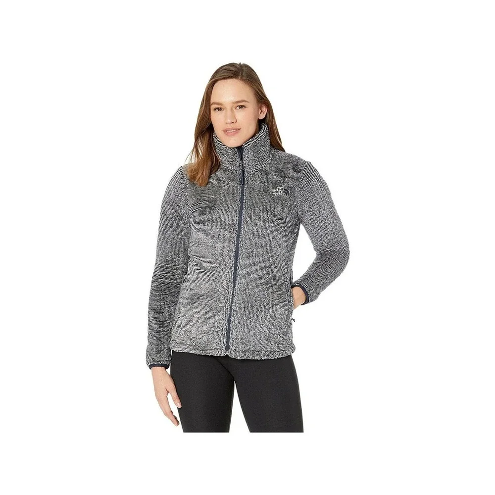 The North Face Jacket Women's Med Osito Fleece Black White  Soft Fuzzy High Pile